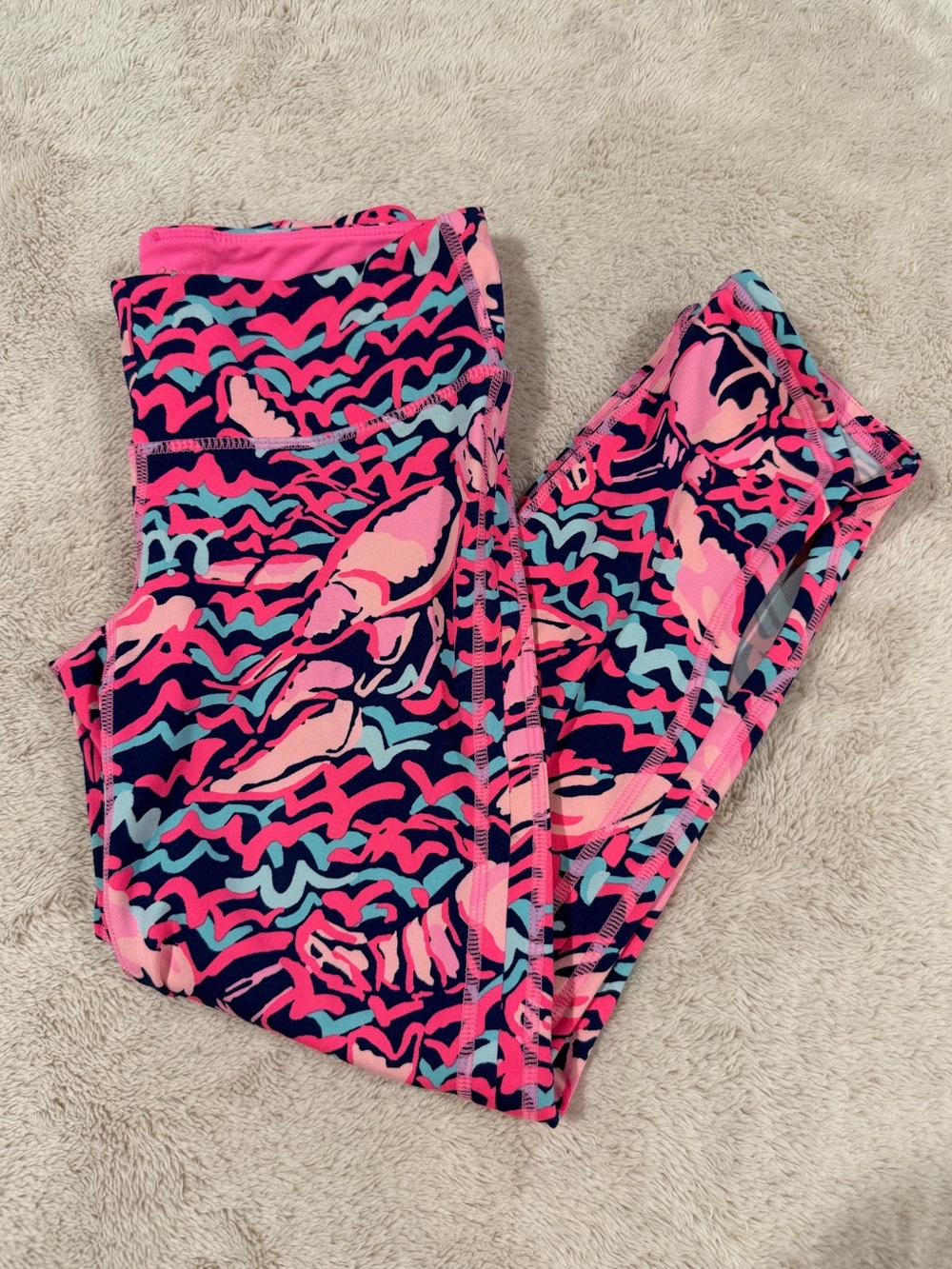 lilly pulitzer lobster roll luxletic leggings size extra small